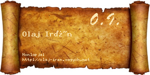 Olaj Irén névjegykártya